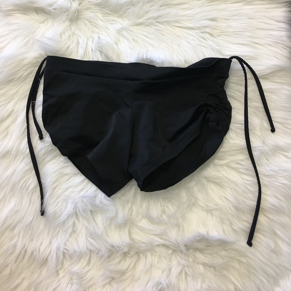 side tie yoga shorts